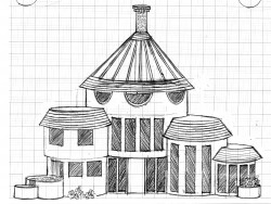 My design for a modern home with a large conservatory on the roof