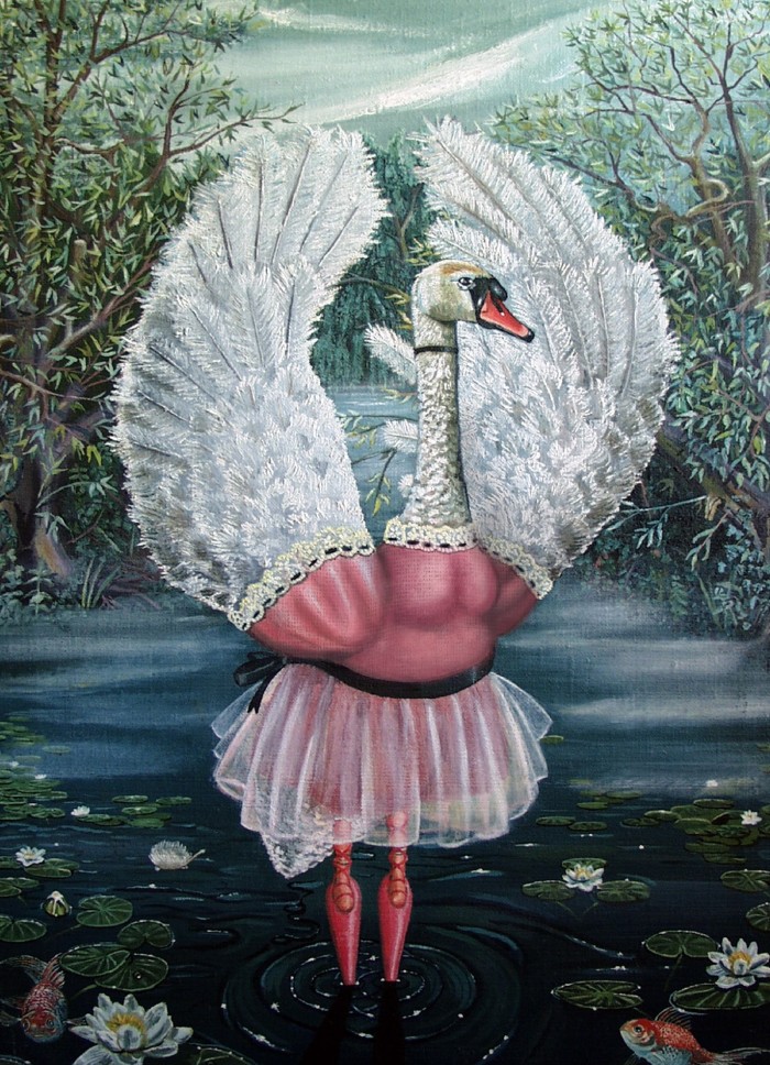 Swan lake an oil panting I did when I was 18 years old i think I will do some more oil paints soon