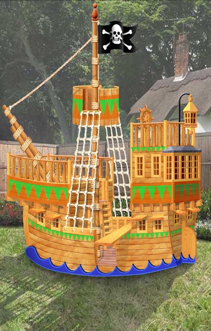 My design for pirate ship. For children to play on.