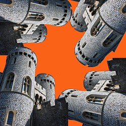 Just a photo of a castle then arranged with photoshop