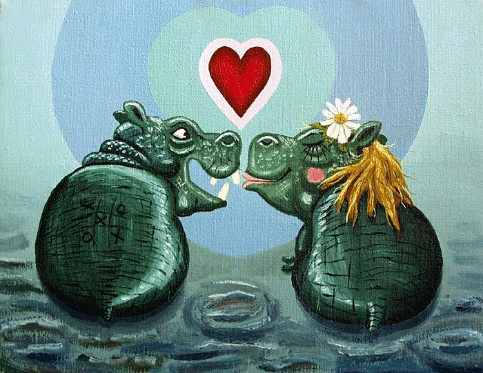 Hippopotamuses valentine’s Day